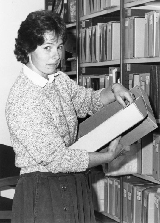 Therese1_web Thérèse in her role as Research Officer, 1987.