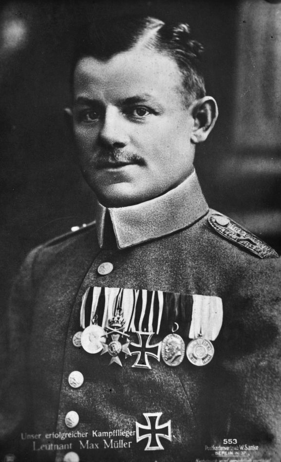 ALB920382b019 Max Ritter von Müller was killed in action on 9 January 1918. He destroyed 36 aircraft. Image from the K. L. Caldwell personal album collection.