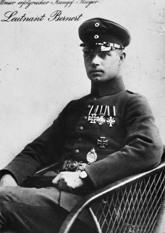 ALB920382B022 Fritz Otto Bernert claimed 27 aircraft shot down, including five on a single day. He died of influenza on 18 October 1918. Image from the K. L. Caldwell personal album collection.