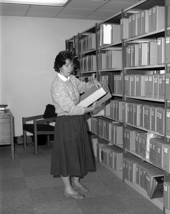 WgG118-88 Thérèse in the Museum's archive's early days. Image ref: WgG118-88 ©RNZAF Official.