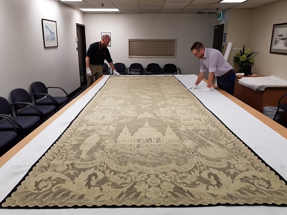 Battle of Britain lace panel Battle of Britain lace panel, from the collection of the Air Force Museum of New Zealand.