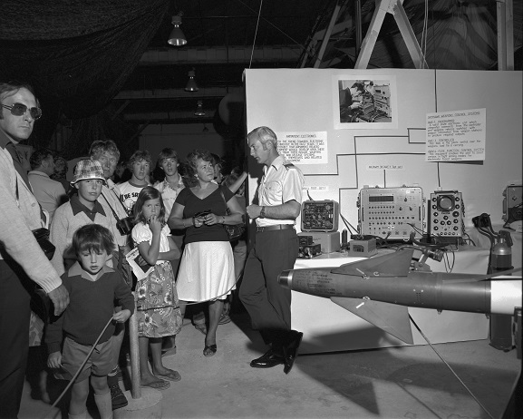 Air Force Day '81 trade displays Members of the public viewing some of the static displays at Air Force Day '81. Image ref OhG425-81, RNZAF Official.